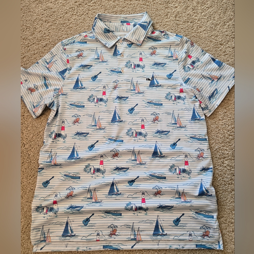 Vineyard Vines Boys Sankaty Polo Large.